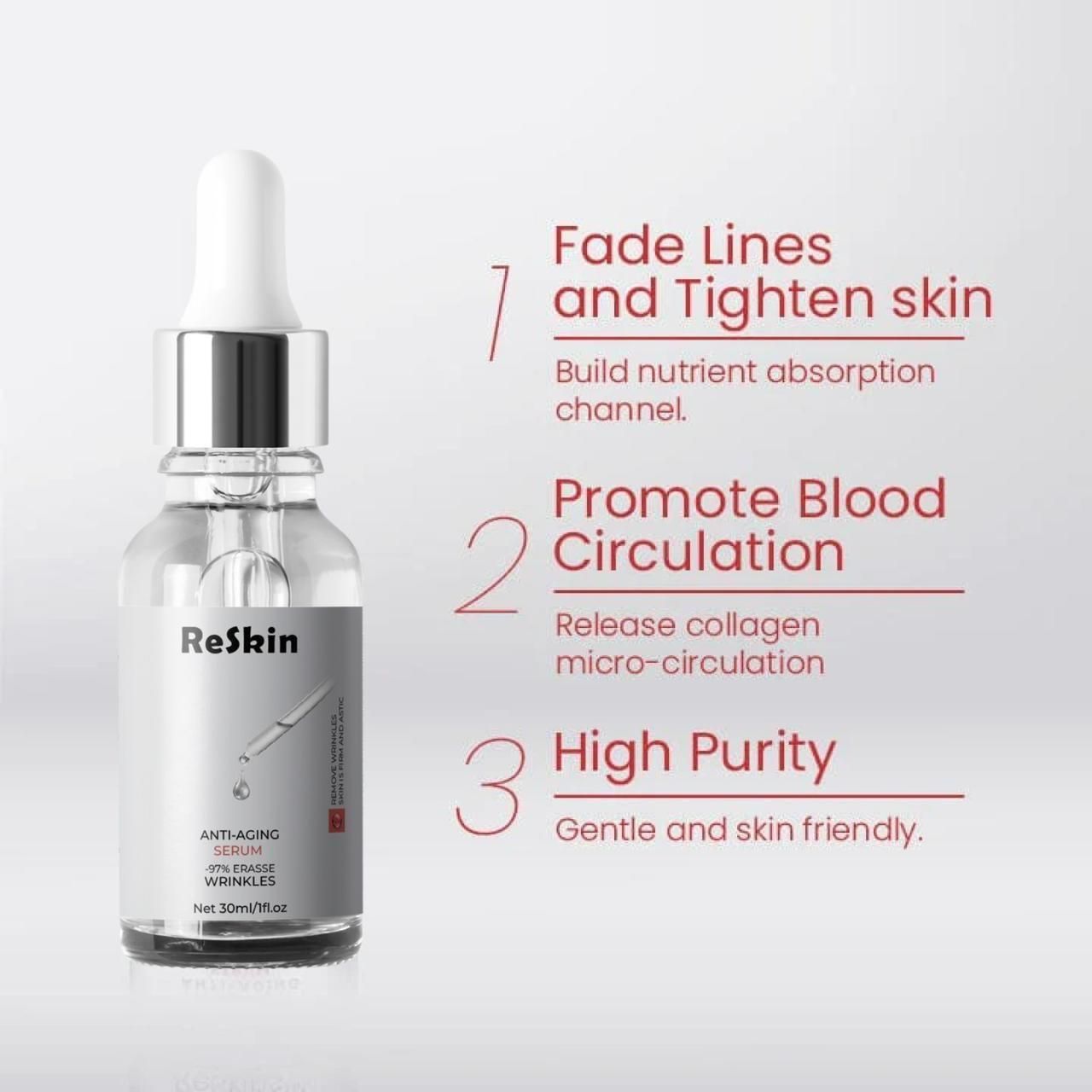 Revitalize Your Skin with Reskin Anti-Aging Face Serum 30ml (Pack of 2)