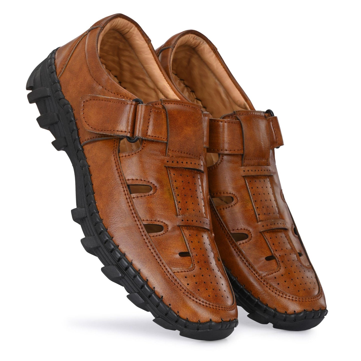 Tan Roman Sandals For Men